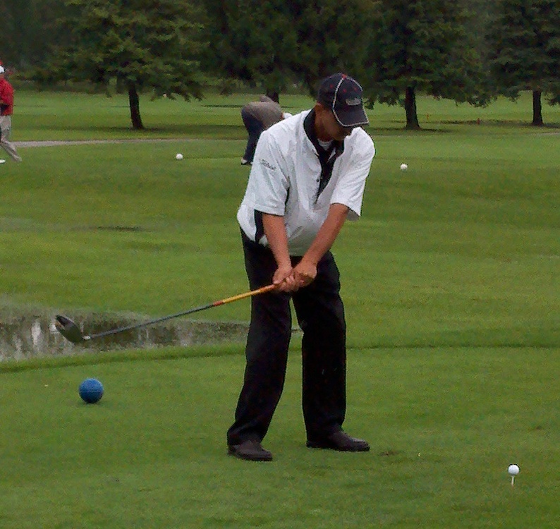  Dave Herber tees off on #13 during his second round.&nbsp; Dave carded an ACE in this year's tournament on #16.&nbsp; Great Shot Dave!
